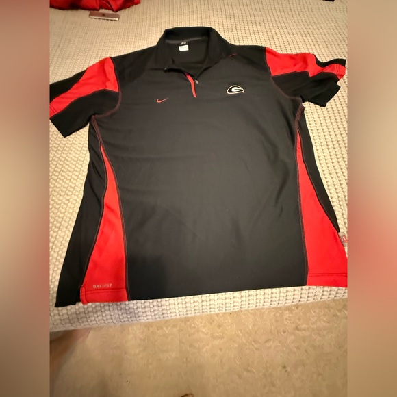Nike UGA Men's Black and Red Polo Shirt - XXL - Picture 2 of 5